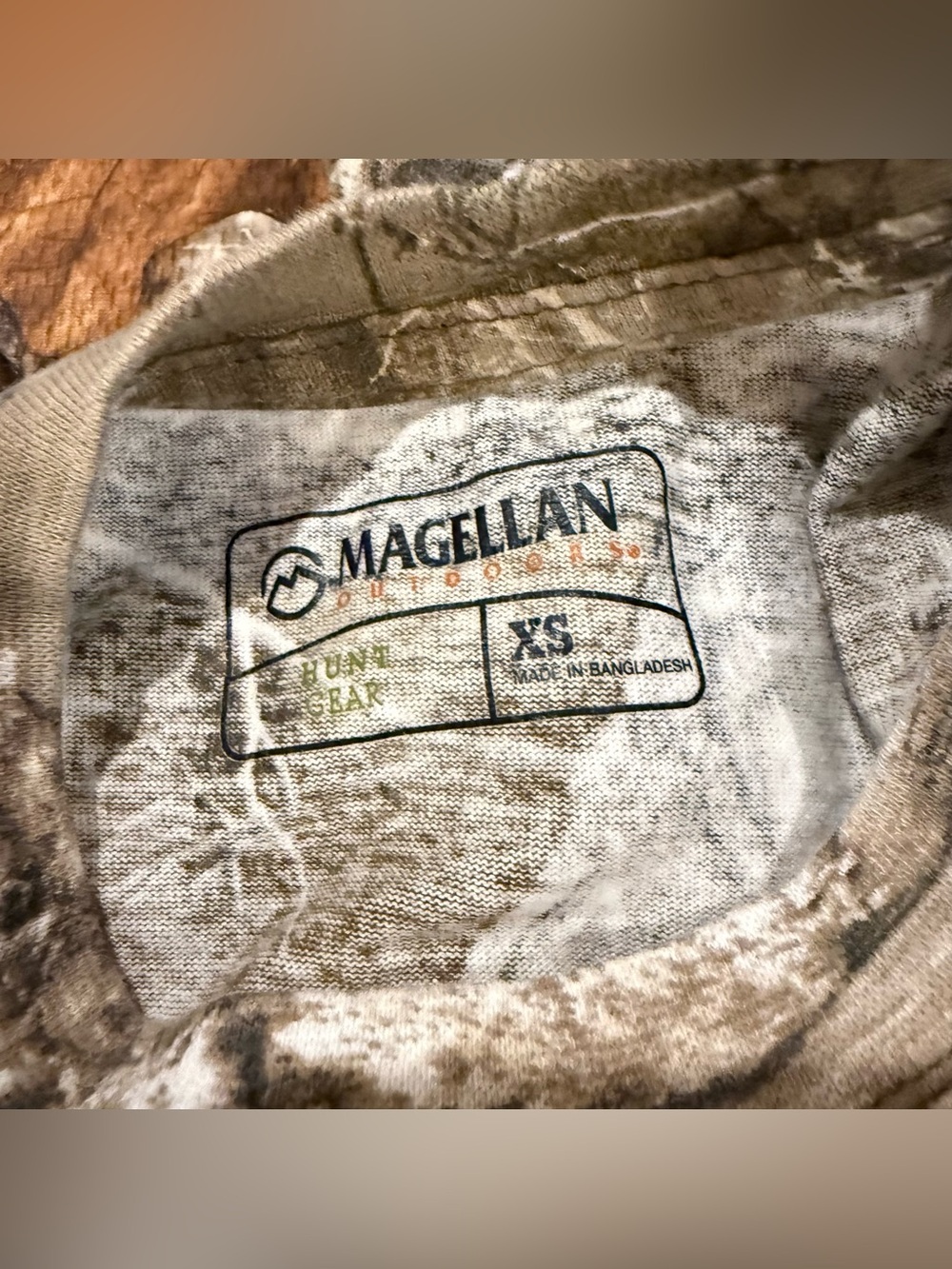 Bundle (6) Camo Short & Long Sleeve Shirts. Brown/Green Camouflage. Size XS 6/7 - Picture 12 of 16